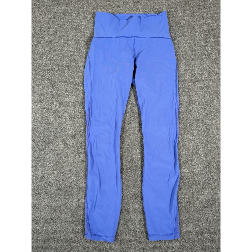 Lululemon Leggings Womens 4 Blazer Blue Train Times 7/8 Pants High Rise Yoga 25"